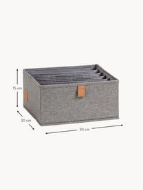 Úložné boxy Premium, 2 ks, Tmavě šedá, hnědá, Š 30 cm, H 30 cm