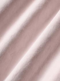 Drap-housse en lin délavé pour sommier tapissie Airy, Rose pâle, larg. 90 x long. 200 cm, haut. 35 cm
