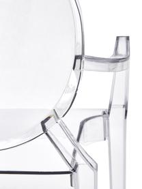 Designová židle s područkami Louis Ghost, Polykarbonát, certifikace Greenguard, Transparentní, Š 54 cm, H 55 cm
