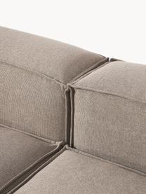 Canapé d'angle XL modulable Lennon, Tissu taupe, larg. 329 x prof. 269 cm, méridienne à gauche