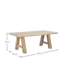 Eettafel Ashton van eikenhout, verschillende formaten, Massief licht geolied eikenhout
100% FSC hout uit duurzame bosbouw, Licht eikenhout geolied, B 240 x D 100 cm