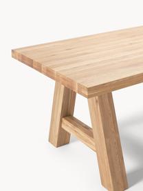Jídelní stůl z masivního dubového dřeva Ashton, různé velikosti, Masivní dubové dřevo, lehce naolejované
100 % dřevo z udržitelného lesnictví

Tento produkt je vyroben z udržitelných zdrojů dřeva s certifikací FSC®., Dubové dřevo, světle olejované, Š 220 cm, H 100 cm