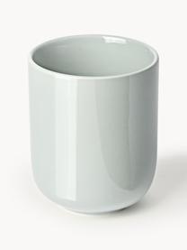 Tazas de porcelana Nessa, 4 uds., Porcelana dura de alta calidad, esmaltada, Gris claro brillante, Ø 8 x Al 10 cm, 200 ml