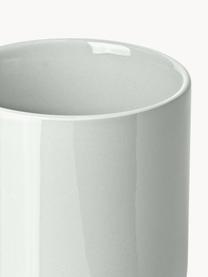 Tazas de porcelana Nessa, 4 uds., Porcelana dura de alta calidad, esmaltada, Gris claro brillante, Ø 8 x Al 10 cm, 200 ml