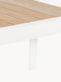 Table de jardin extensible Belmar, 220 - 340 x 100 cm, Aluminium, revêtement par poudre, Blanc, aspect bois, larg. 220 - 340 x prof. 100 cm