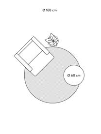 Tapis rond design à poils ras Celestial, Tons beiges, multicolore, Ø 240 cm (taille XL)