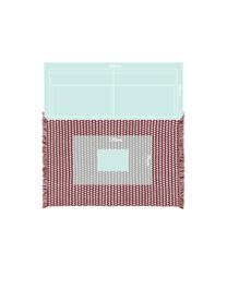 Vnitřní a venkovní koberec s ethno vzorem Morty, Červená, světle bílá