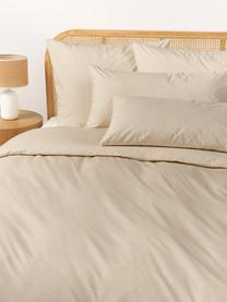 Taie d'oreiller en percale de coton Elsie, Beige, larg. 50 x long. 70 cm