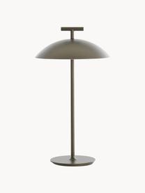 Lampada da tavolo portatile a LED da interno-esterno Mini Geen-A, luce regolabile, Metallo verniciato a polvere, Greige, Ø 20 x Alt. 36 cm