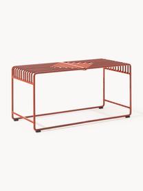 Metalen zitbank Banu, Frame: gepoedercoat metaal, Poten: kunststof, Terracotta, B 96 x D 44 cm