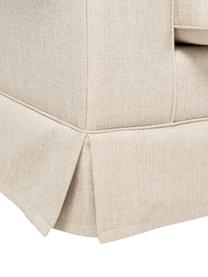 Hussen-Sofa Nobis in Creme, Bezug: Polyester, Webstoff Creme, B 264 x T 111 cm