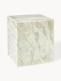 Marmeren bijzettafel Dila, Marmer, MDF, Saliegroen, gemarmerd, B 40 x H 45 cm