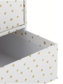 Organizer da ufficio Birger, Organizer: solido, cartone laminato, Bianco, dorato, Larg. 33 x Alt. 15 cm