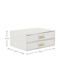 Organizador de escritorio Birger, Organizador: cartón laminado resistent, Blanco, dorado, An 33 x Al 15 cm