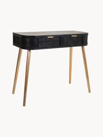 Dřevěný konzolový stolek Cayetana, Černá, Š 88 cm, V 78 cm