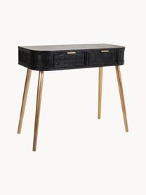 Console arrondie Cayetana, Noir, larg. 88 x haut. 78 cm