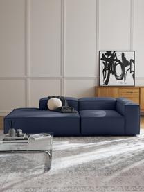 Modulaire chaise longue Lennon, Bekleding: 100% polyester De slijtva, Frame: massief grenenhout, multi, Poten: kunststof Dit product is , Geweven stof donkerblauw, B 269 x D 119 cm, armleuning rechts