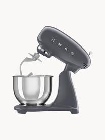 Küchenmaschine 50's Style, Gehäuse: Aluminiumdruckguss, Schüssel: Edelstahl, Dunkelgrau, glänzend, B 40 x H 38 cm