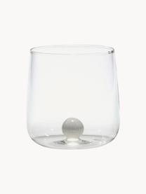 Handgemaakte waterglazen Bilia, 6 stuks, Borosilicaatglas, Transparant, wit, Ø 9 x H 9 cm, 440 ml