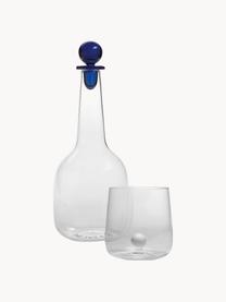 Vasos de agua soplados Bilia, 6 uds., Vidrio de borosilicato, Transparente, blanco, Ø 9 x Al 9 cm, 440 ml