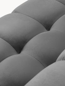 Canapé d'angle 5 places en velours Mamaia, Velours gris clair, larg. 293 x prof. 185 cm, méridienne à droite