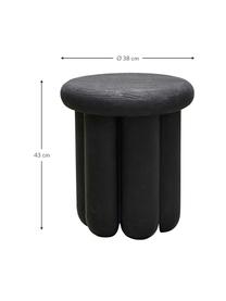 Tavolino rotondo in legno di mango Phant, Legno di mango rivestito, Nero, Ø 38 x Alt. 43 cm