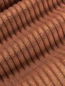 Coussin long en velours côtelé Kylen, Terracotta, brun foncé, larg. 30 x long. 115 cm
