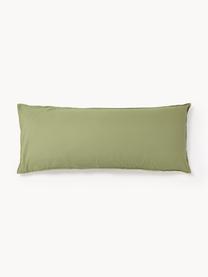 Funda de almohada de percal lavado Debbie, Verde oliva, An 45 x L 110 cm