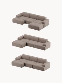 Sofa Melva (4-Sitzer), Bezug: 100 % Polyester Der strap, Gestell: Massives Kiefern- und Fic, Füße: Kunststoff Dieses Produkt, Webstoff Anthrazit, B 319 x T 101 cm