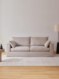 Sofa Zach (3-Sitzer), Bezug: Polypropylen Der hochwert, Füße: Kunststoff, Webstoff Beige, B 224 x T 90 cm