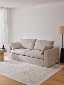 Sofa Zach (3-Sitzer), Bezug: Polypropylen Der hochwert, Füße: Kunststoff, Webstoff Beige, B 224 x T 90 cm