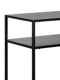 Metall-Konsole Neptun mit Ablage, Metall, pulverbeschichtet, Schwarz, B 100 x H 79 cm