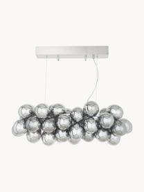 Grote hanglamp met glazen bollen Gross Bar, Zilverkleurig, B 80 x H 36 cm
