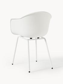 Sedia da giardino da interno-esterno Claire, Gambe: metallo verniciato a polv, Bianco, Larg. 60 x Prof. 54 cm