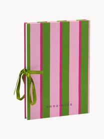 Dagboek Secret Tales, Katoen, Palain papier 80 g/m², gekleurd papier, karton, Roze, groen, B 16 x H 22 cm