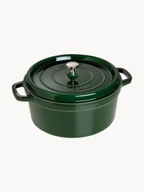 Casseruola rotonda in ghisa La Cocotte, Ghisa smaltata, Verde scuro, argentato, Ø 24 x Alt. 15 cm, 3,8 l