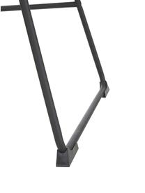 Kunstleder-Barstühle Tina, 2 Stück, Bezug: Kunstleder (Polyurethan), Beine: Metall, pulverbeschichtet, Schwarz, B 49 x H 94 cm
