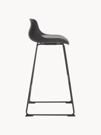 Chaises de bar en cuir synthétique Tina, 2 pièces, Noir, larg. 49 x haut. 94 cm