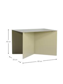 Metalen salontafel Dinga in olijfgroen, Gepoedercoat metaal, Olijfgroen, B 60 cm x H 45 cm