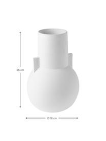 Design-Vase Matt in Weiss, Steingut, Weiss, Ø 18 x H 26 cm