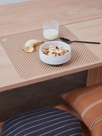 Placemats Checker, 2 stuks, Siliconen, Caramelkleurig, beige, B 38 x L 38 cm