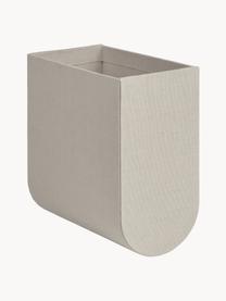 Caja artesanal Curved, Funda: 100% algodón, Estructura: cartón, Greige, An 12 x Al 22 cm