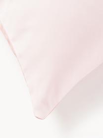 Funda de almohada de satén de algodón Blossom, Rosa pálido, muliticolor, An 45 x L 110 cm