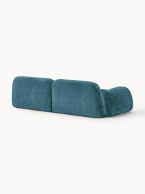 Modulares Sofa Wolke (3-Sitzer) aus Teddy-Bouclé, Bezug: Teddy-Bouclé (100 % Polye, Füße: Kunststoff Dieses Produkt, Teddy-Bouclé Petrol, B 256 x T 118 cm