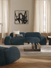 Modulares Sofa Wolke (3-Sitzer) aus Teddy-Bouclé, Bezug: Teddy-Bouclé (100 % Polye, Teddy-Bouclé Petrol, B 256 x T 118 cm