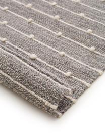 Handgewebter Baumwollteppich Lupo in Grau/Beige, 80% Baumwolle, 20% Wolle, Grau, B 120 x L 170 cm (Größe S)