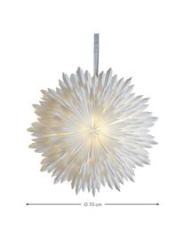 Dekorativní papírová hvězda Ice, Papír, Bílá, Ø 70 cm