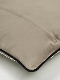 Poszewka na poduszkę z lamówką Rivets, 100% bawełna, Kremowy, taupe, S 45 x D 45 cm