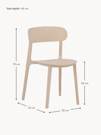 Silla de plástico Åstol, Plástico, Beige, An 50 x Al 79 cm