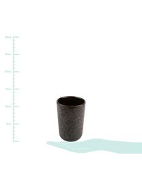 Vaso cepillo de dientes Jean, Cerámica, Negro, Ø 8 x Al 12 cm